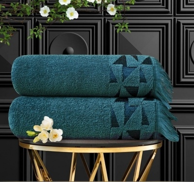 Полотенце махровое "Созвездие" (Темно-зеленый)