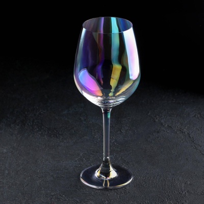 Бокал для вина «Родос», 400 мл, 8×20 см, цвет перламутровый