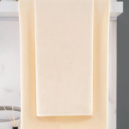 Махровое полотенце без бордюра (Серебристый)